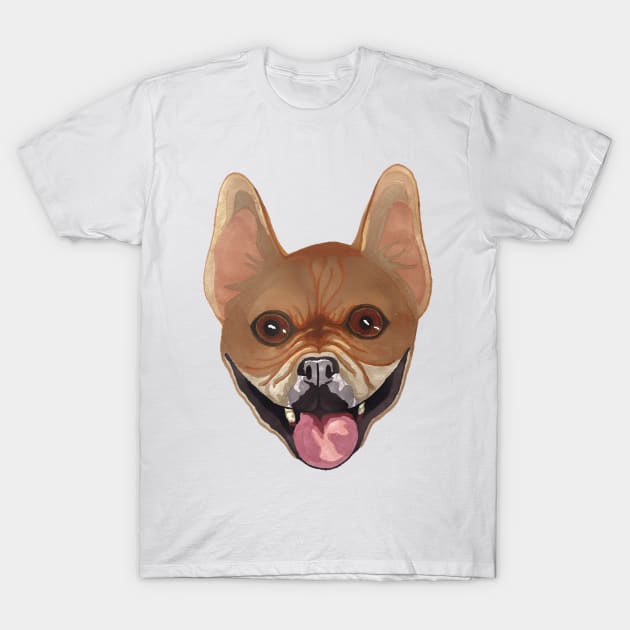 Grinning Bulldog T-Shirt by Snobunyluv